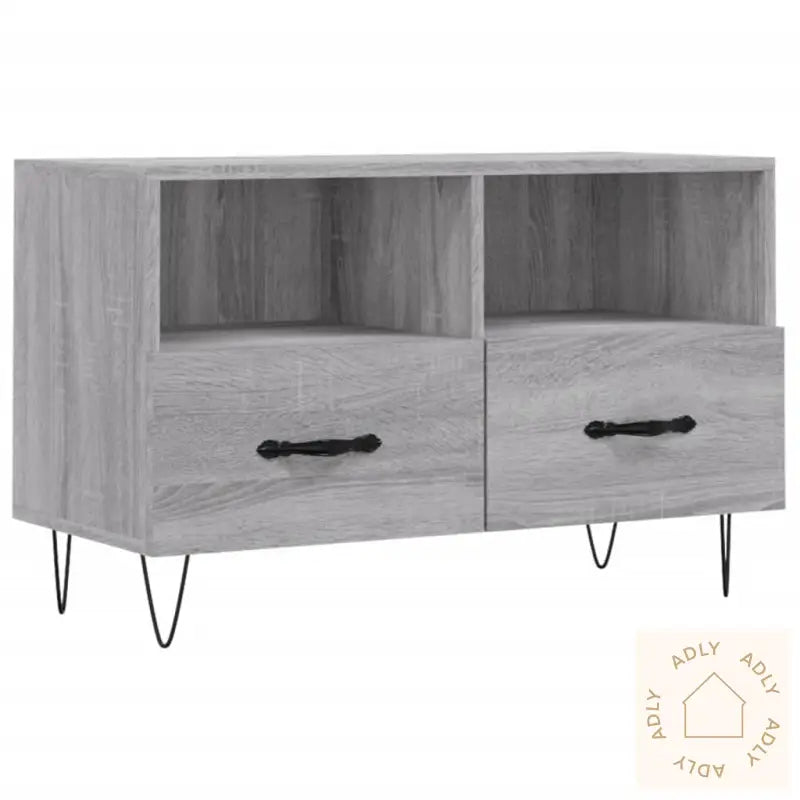 Tv-Benk Grå Sonoma 80X36X50 Cm Konstruert Tre