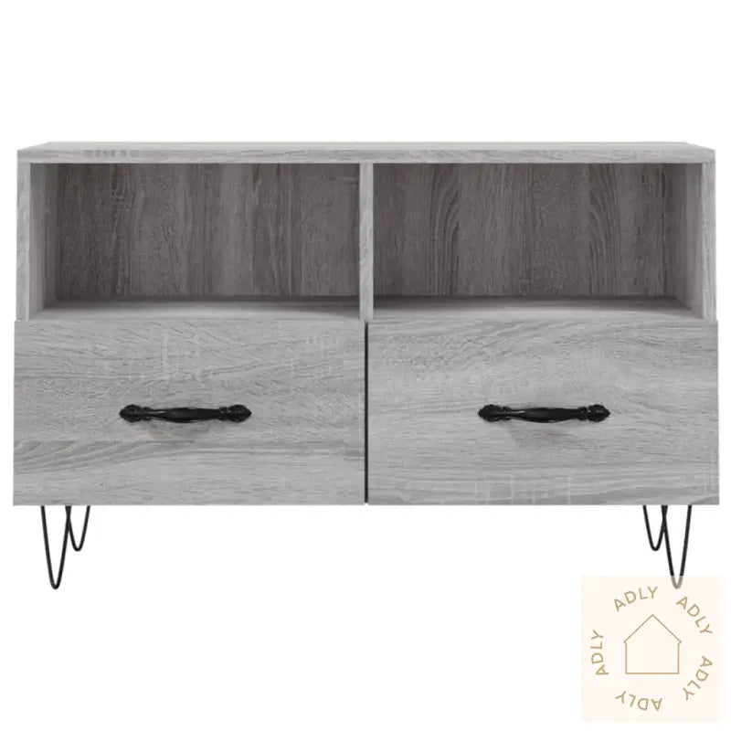 Tv-Benk Grå Sonoma 80X36X50 Cm Konstruert Tre