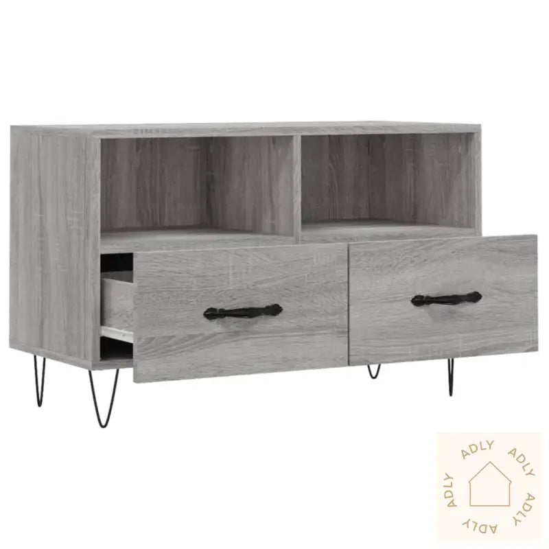 Tv-Benk Grå Sonoma 80X36X50 Cm Konstruert Tre