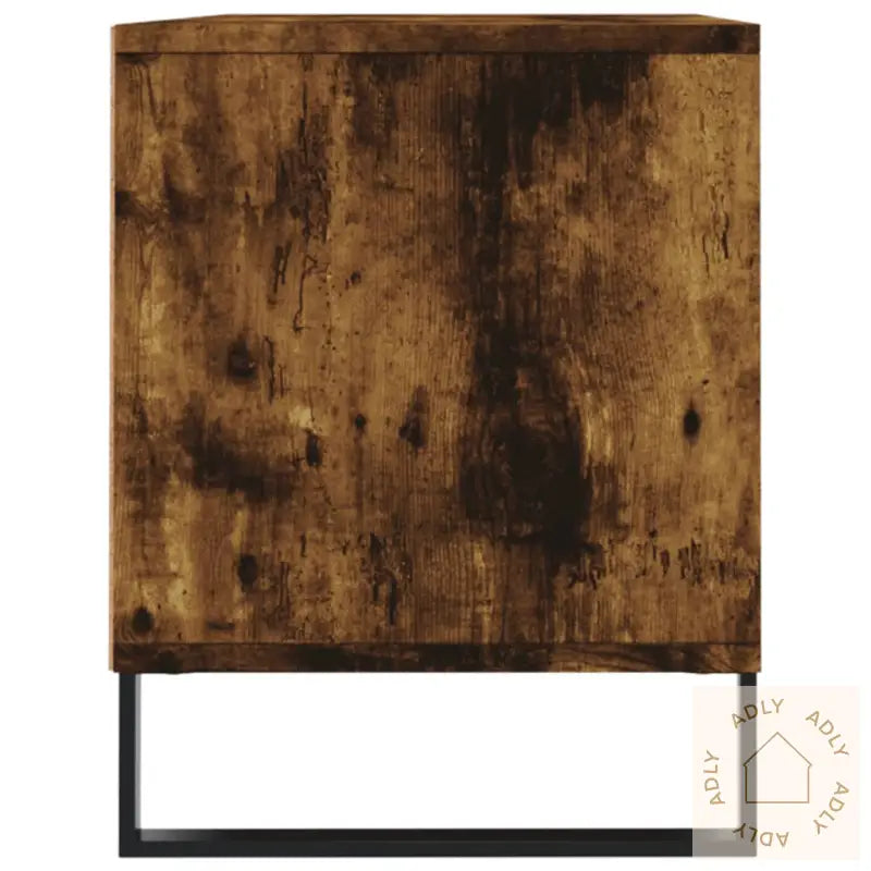 Tv-Benk Røkt Eik 100X34,5X44,5 Cm Konstruert Tre