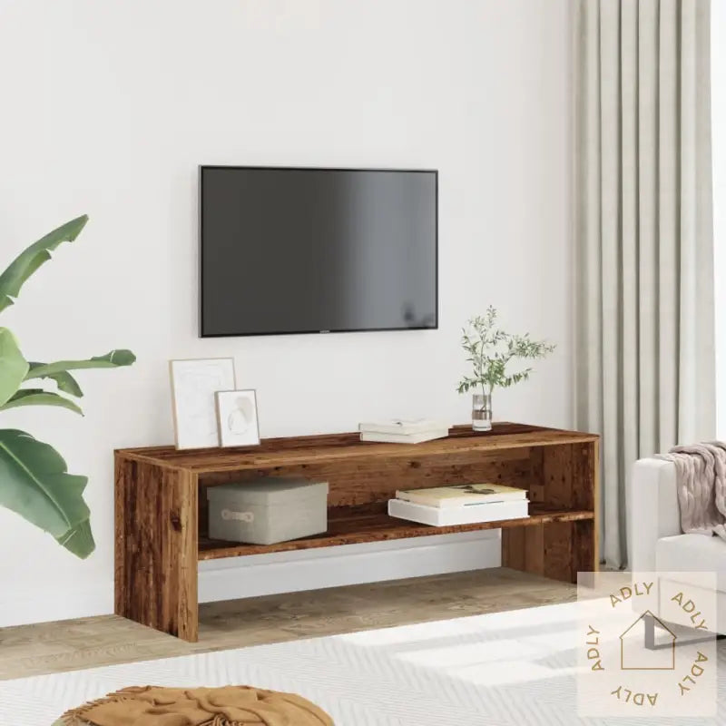 Tv-Benk Gammelt Tre 120X40X40 Cm Konstruert Tre