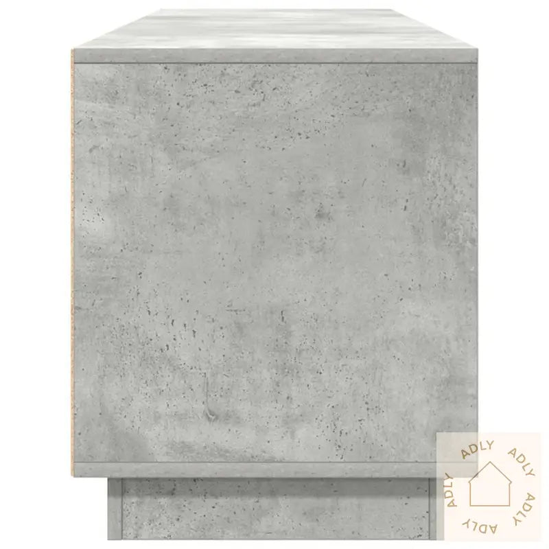 Tv-Benk Med Led-Lys Betonggrå 193,5X41X50 Cm