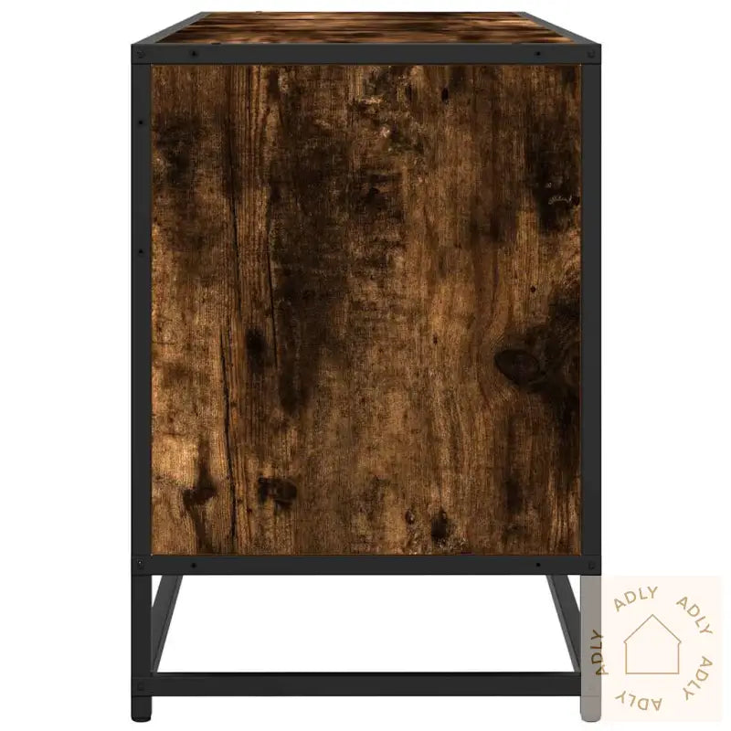 Tv-Benk Røkt Eik 150X35X41 Cm Konstruert Tre Og Metall