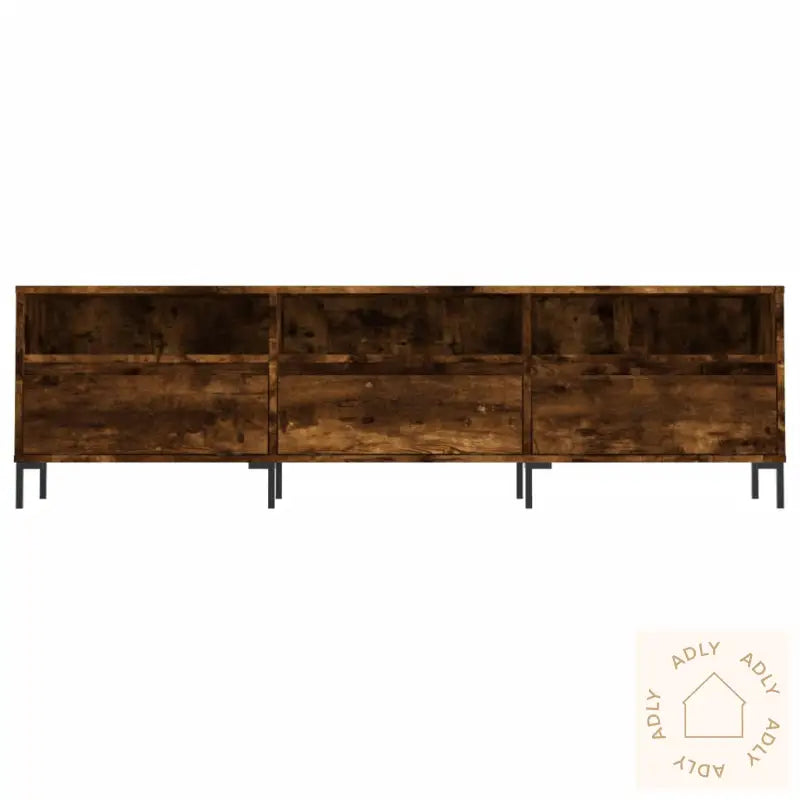 Tv-Benk Røkt Eik 150X30X44,5 Cm Konstruert Tre