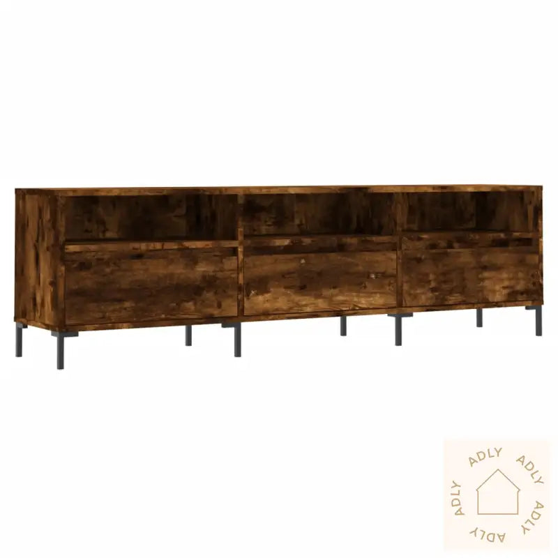 Tv-Benk Røkt Eik 150X30X44,5 Cm Konstruert Tre