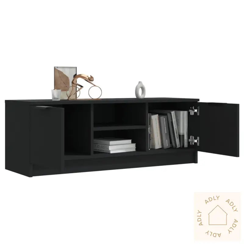 Tv-Benk Svart 102X35X36,5 Cm Konstruert Tre