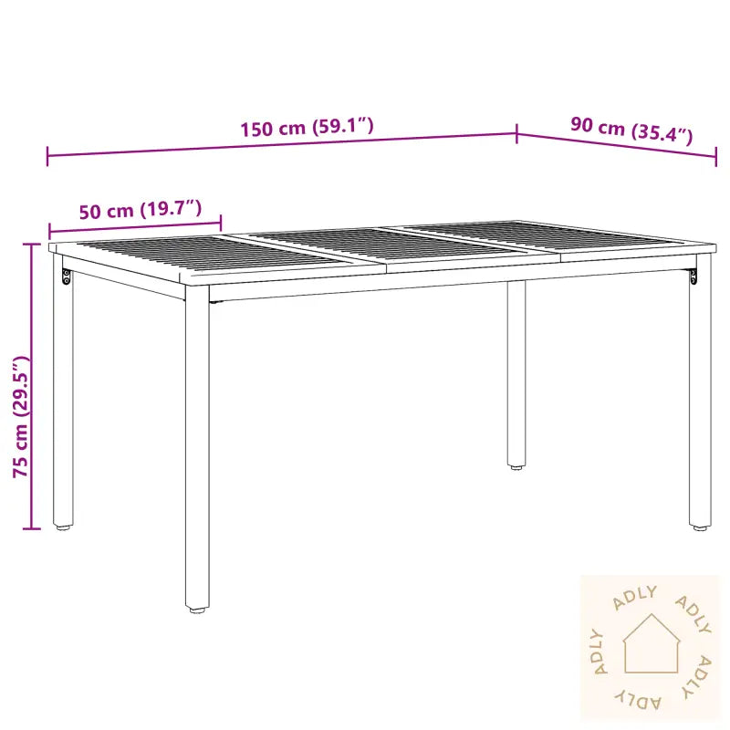 5 Delt Hage Spisegruppe Beige Poly Rattan Akasie
