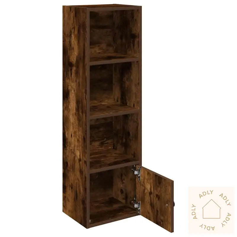 Bokhylle Røkt Eik 31X24X102 Cm Konstruert Tre