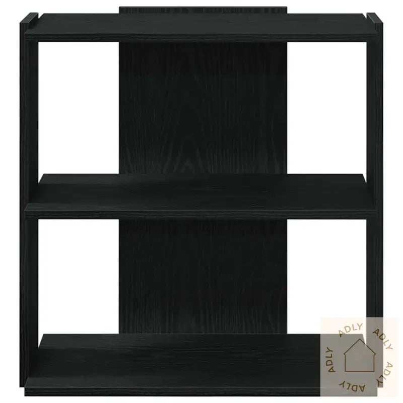 Bokhylle 3 Etasjer Svart 60X30X60 Cm Konstruert Tre