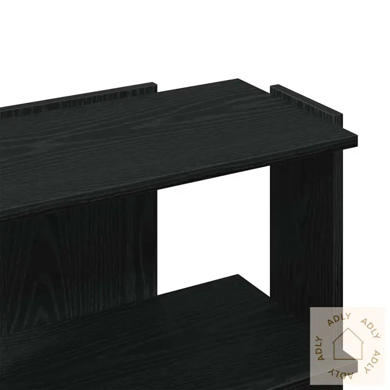 Bokhylle 3 Etasjer Svart 60X30X60 Cm Konstruert Tre