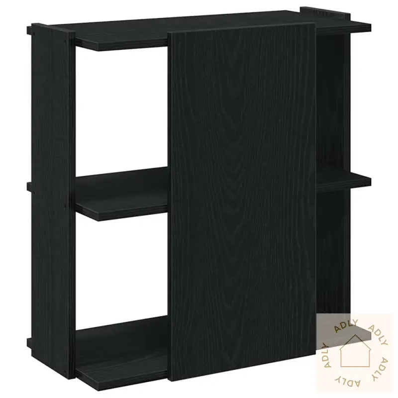 Bokhylle 3 Etasjer Svart 60X30X60 Cm Konstruert Tre