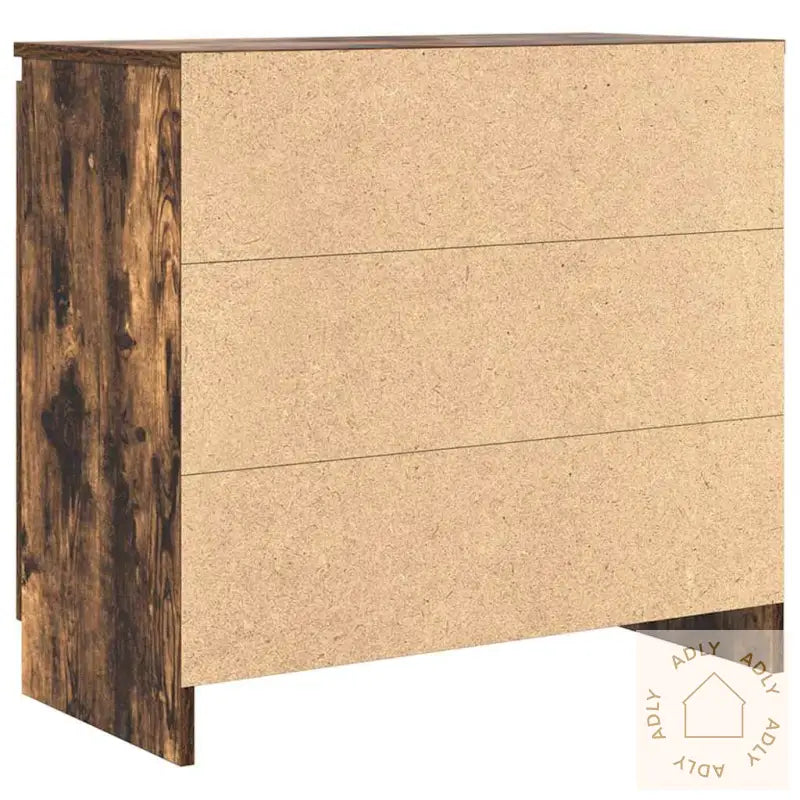 Skjenk Med Skuff Røkt Eik 71X35X65 Cm Konstruert Tre