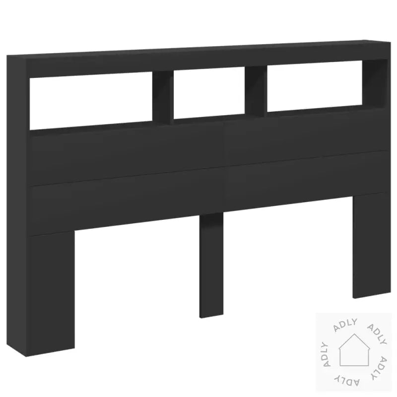 Hodegavl Skap Med Led Svart 160X17X102 Cm