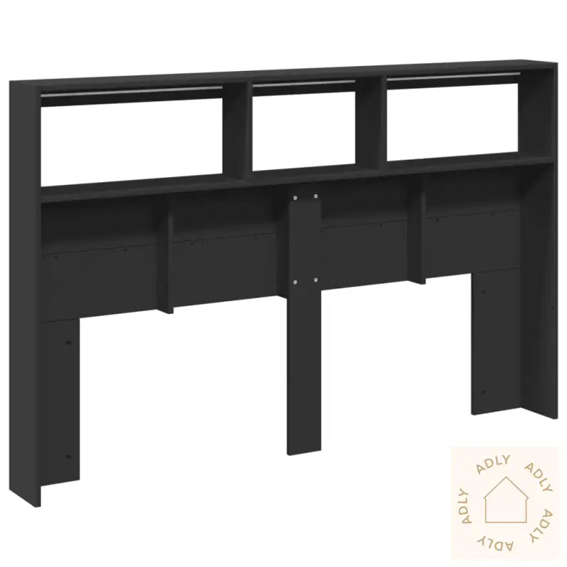Hodegavl Skap Med Led Svart 160X17X102 Cm
