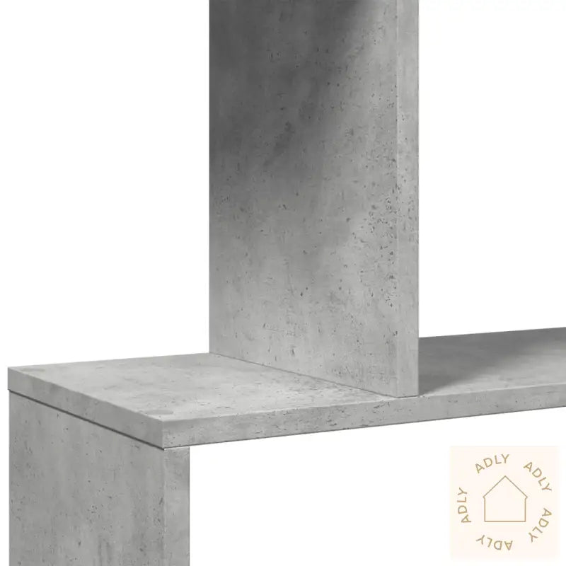 Romdeler Bokhylle 6 Lag Betonggrå 70X24X193 Cm Konstruert Tre