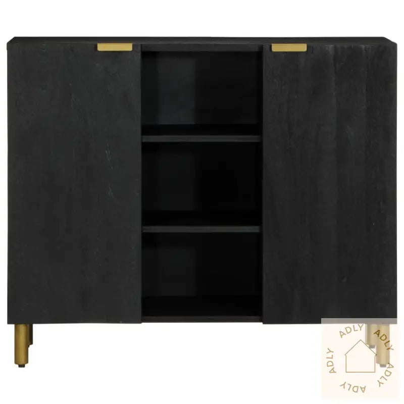 Skjenk Svart 90X33X75 Cm Konstruert Tre