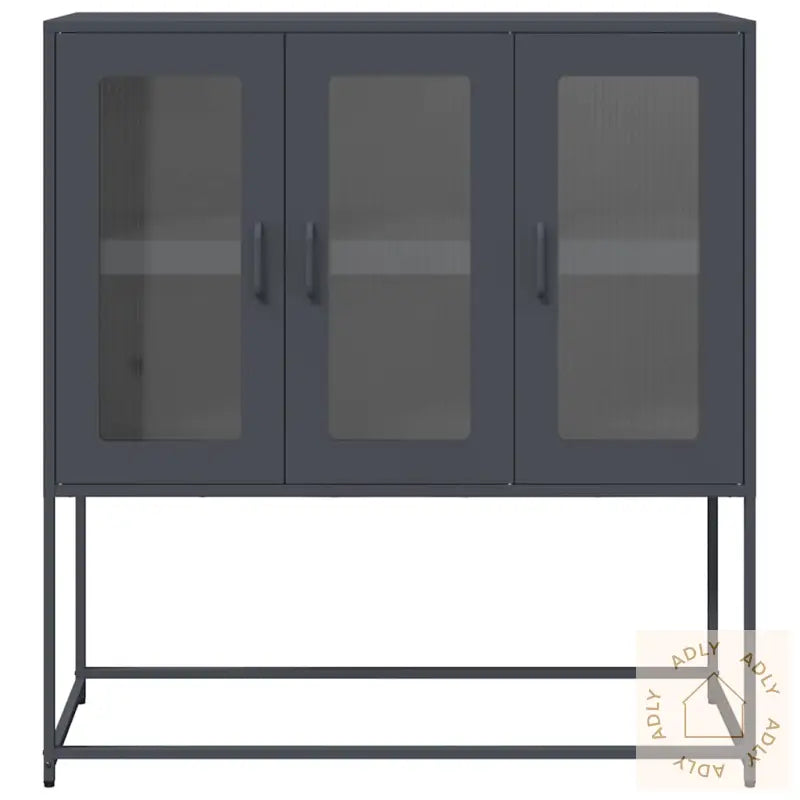 Skjenk Antrasitt 100,5X39X107 Cm Kaldvalset Stål