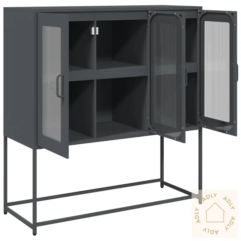 Skjenk Antrasitt 100,5X39X107 Cm Kaldvalset Stål