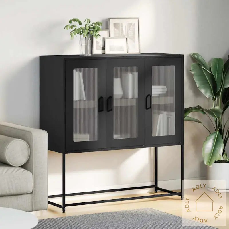 Skjenk Antrasitt 100,5X39X107 Cm Kaldvalset Stål