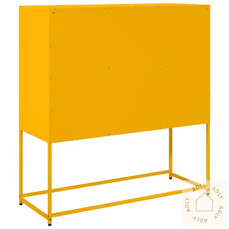Skjenk Sennepsgul 100,5X39X107 Cm Kaldvalset Stål