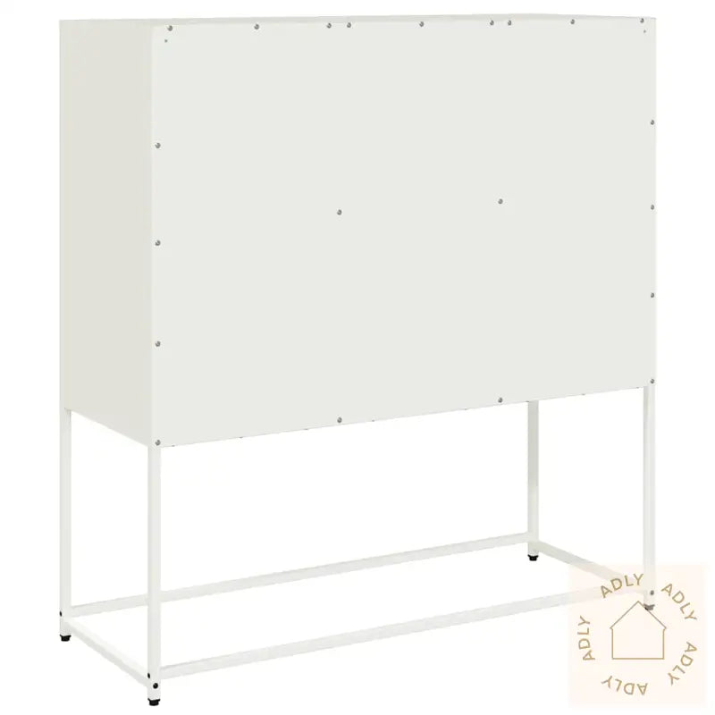 Skjenk Hvit 100,5X39X107 Cm Kaldvalset Stål
