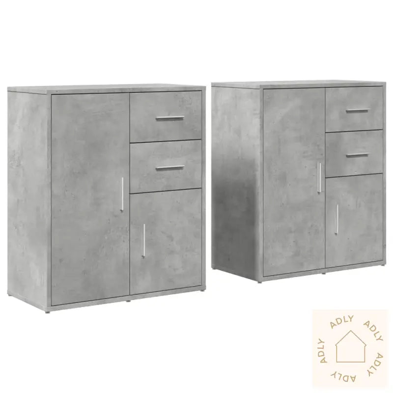 Skjenker 2 Betonggrå 60X31X70 Cm Konstruert Tre