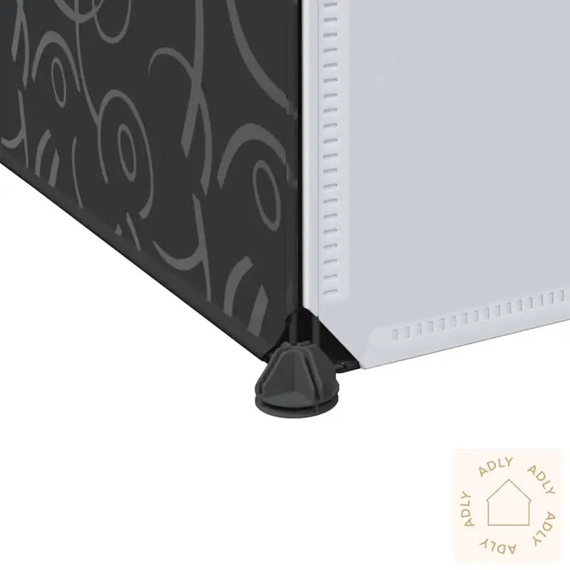 Modulskap Med 9 Rom 109X36,5X143 Cm Svart Og Hvit