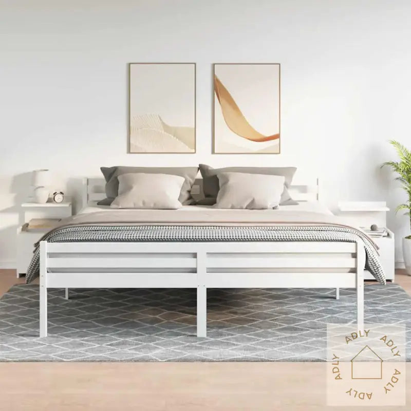 Nattbord 2 Stk Med 2 Skuffer Hvit 40X36,5X62 Cm