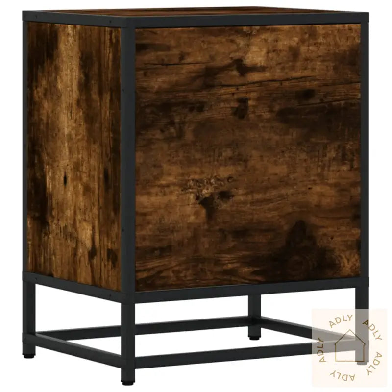 Nattbord 2 Stk Røkt Eik 40X31X50 Cm Konstruert Tre