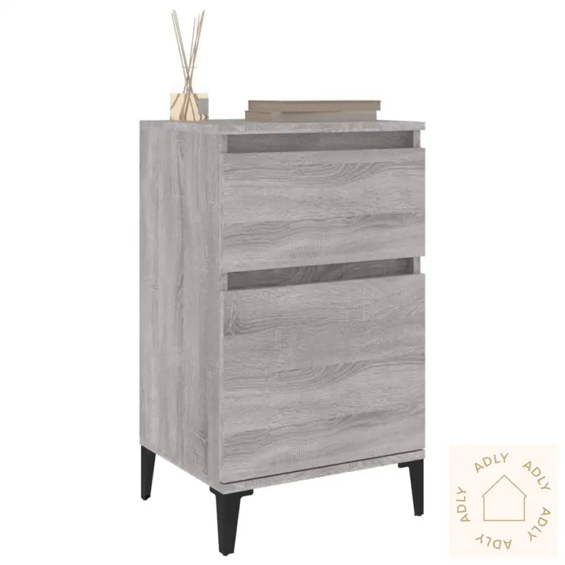 Nattbord 2 Stk Grå Sonoma 40X35X70 Cm