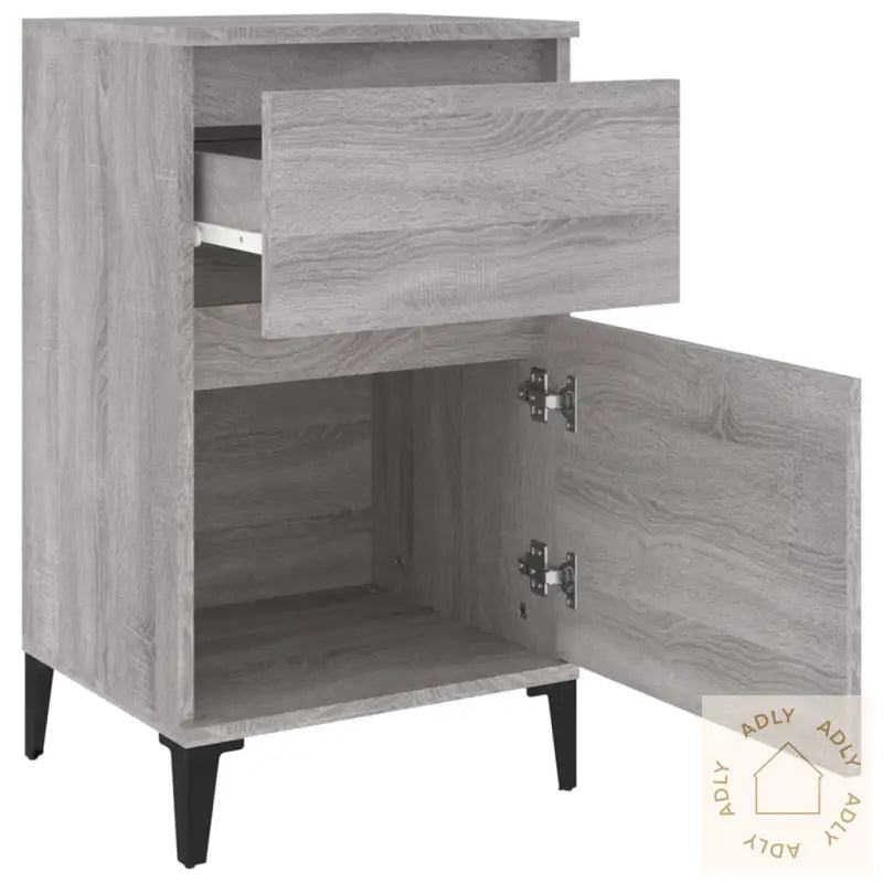 Nattbord 2 Stk Grå Sonoma 40X35X70 Cm