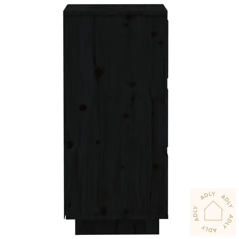 Skjenker 2 Stk Svart 32X34X75 Cm Heltre Furu
