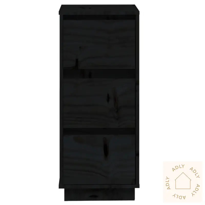 Skjenker 2 Stk Svart 32X34X75 Cm Heltre Furu