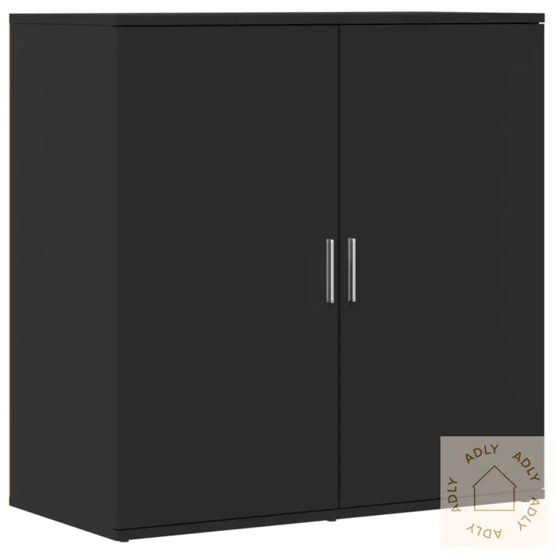 Skjenker 2 Stk Svart 79X38X80 Cm Konstruert Tre