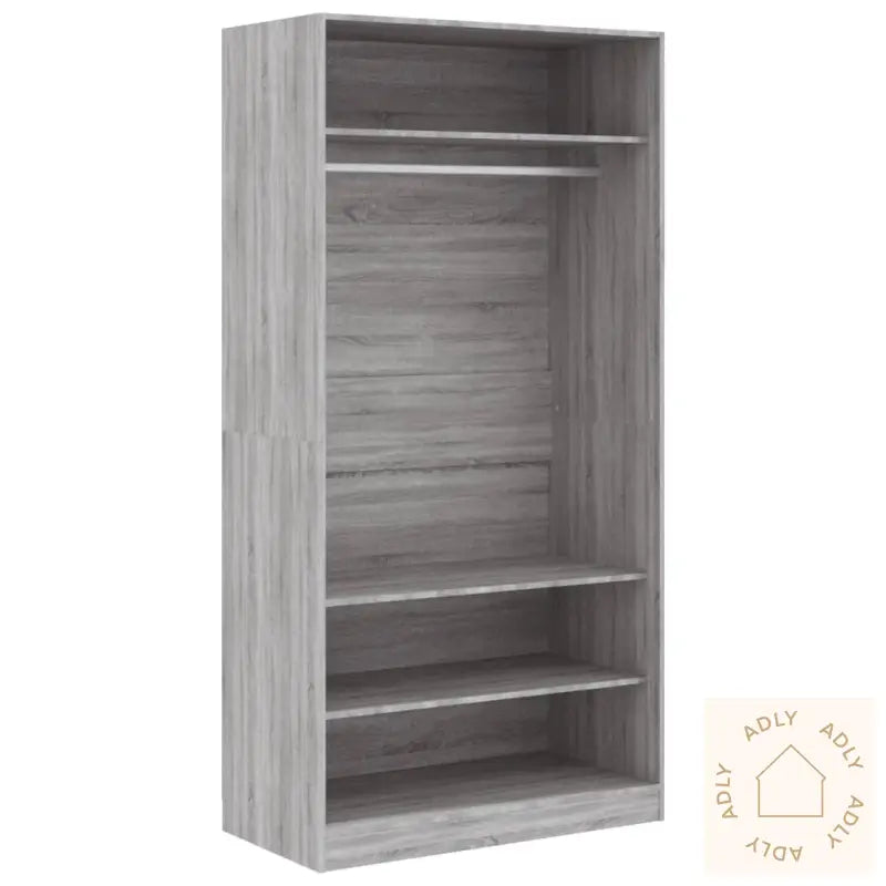 Garderobe Grå Sonoma 100X50X200 Cm Konstruert Tre