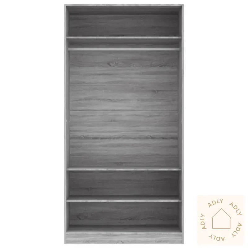 Garderobe Grå Sonoma 100X50X200 Cm Konstruert Tre