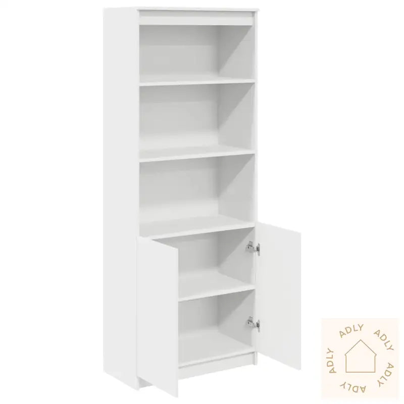 Highboard Hvit 70X35X180 Cm Konstruert Tre