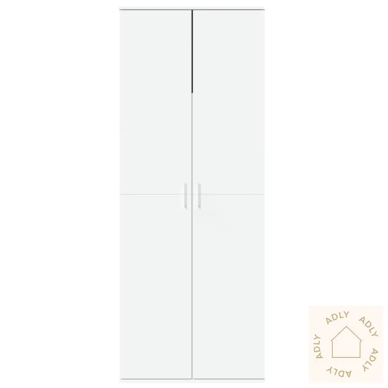 Highboard Hvit 70X35X180 Cm Konstruert Tre