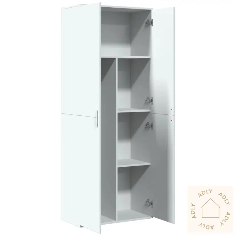 Highboard Hvit 70X35X180 Cm Konstruert Tre
