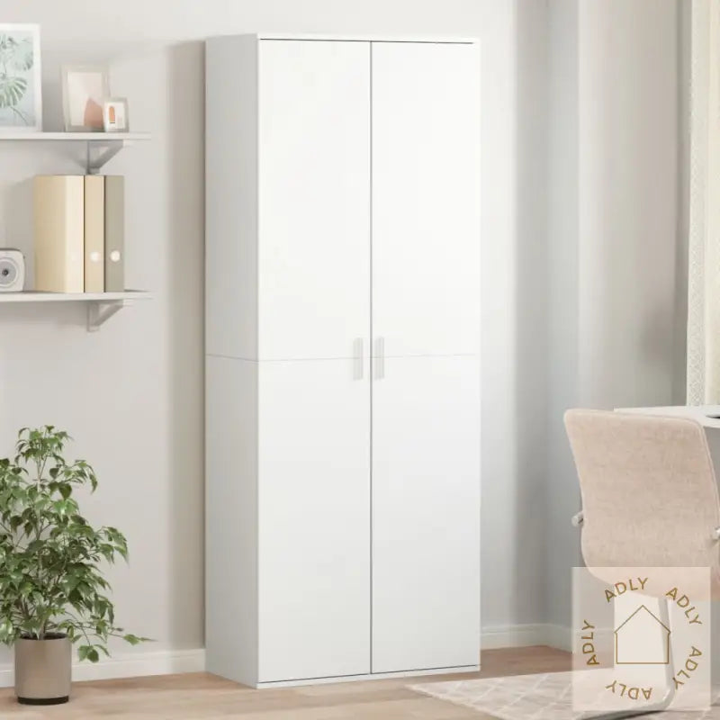Highboard Hvit 70X35X180 Cm Konstruert Tre