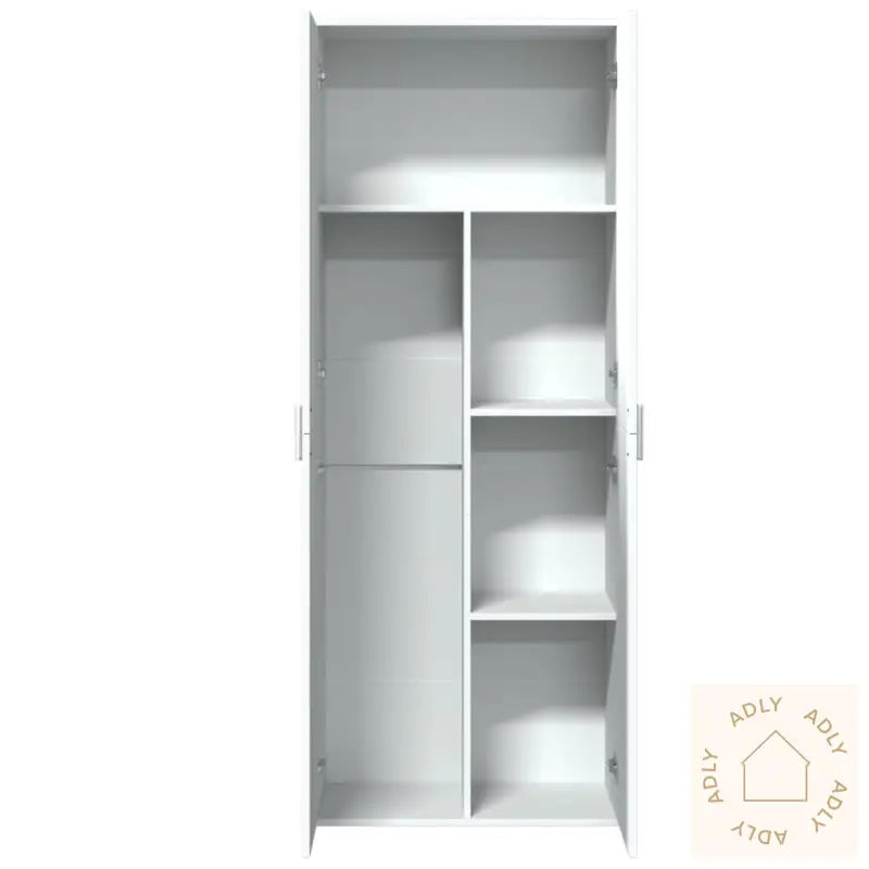 Highboard Hvit 70X35X180 Cm Konstruert Tre