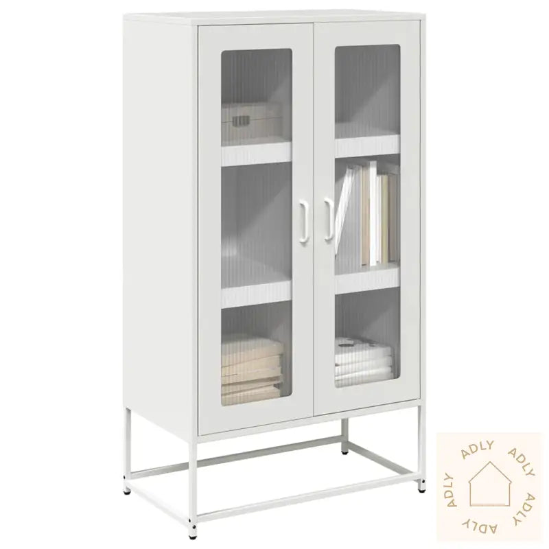 Highboard Hvit 68X39X123 Cm Stål