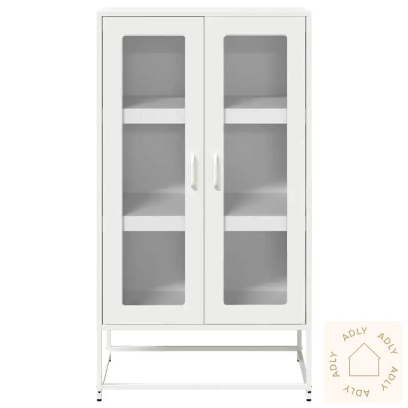 Highboard Hvit 68X39X123 Cm Stål