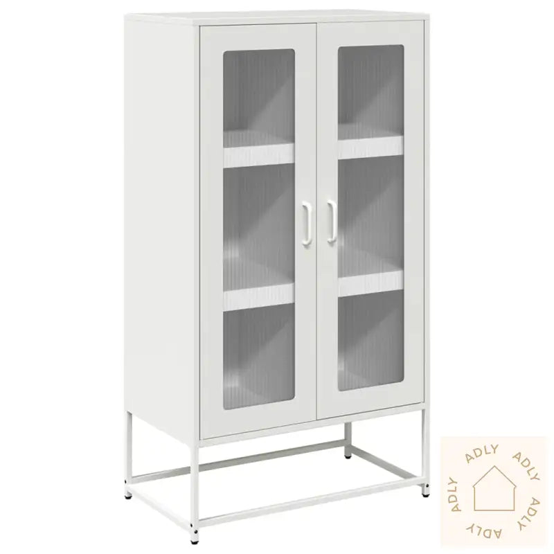 Highboard Hvit 68X39X123 Cm Stål