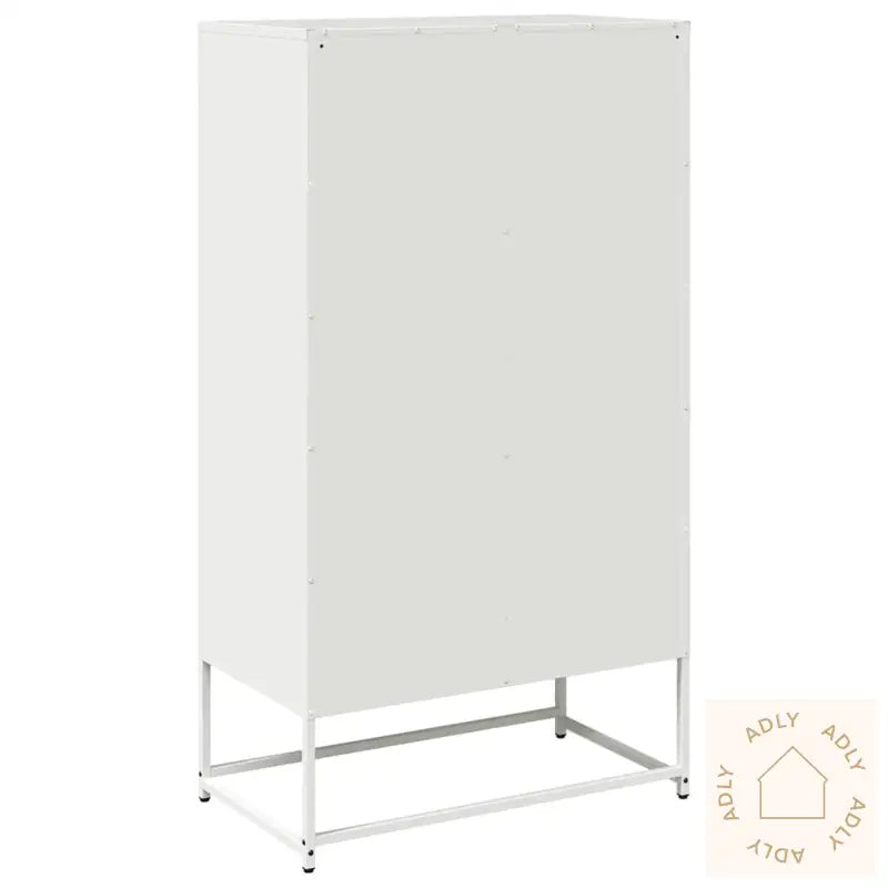 Highboard Hvit 68X39X123 Cm Stål