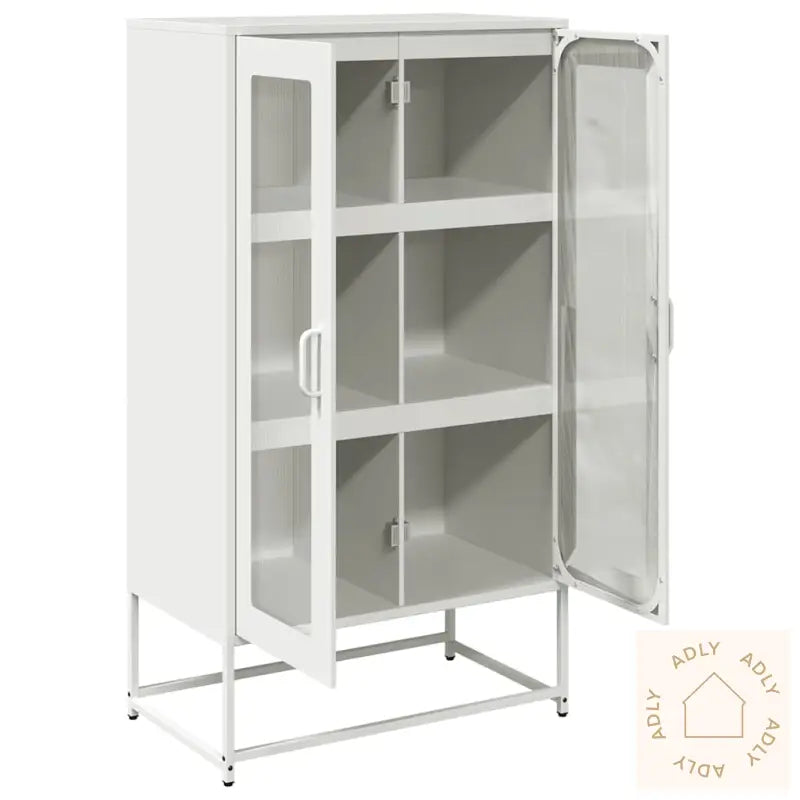 Highboard Hvit 68X39X123 Cm Stål