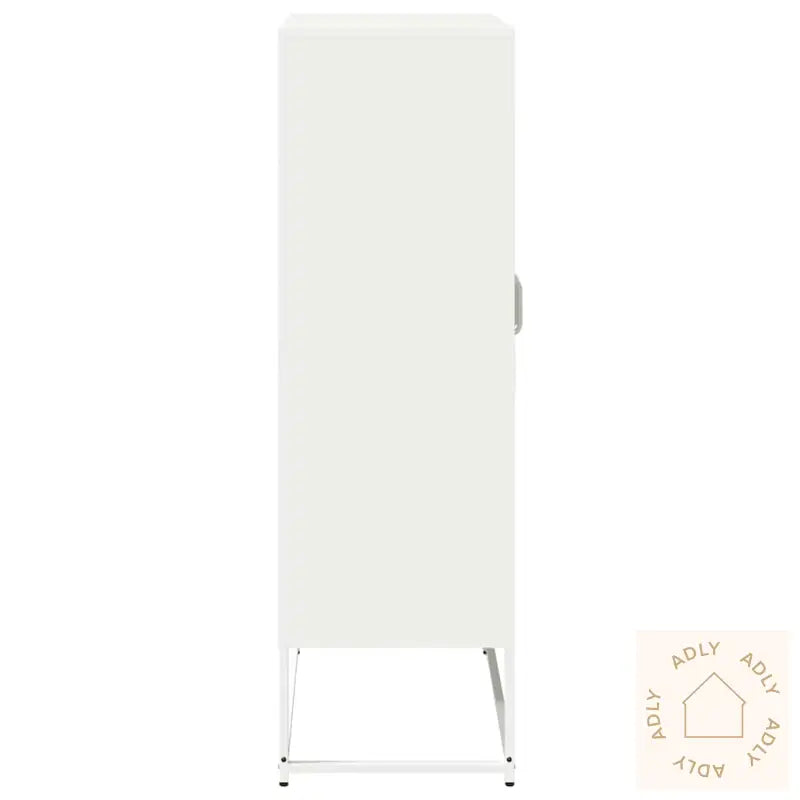 Highboard Hvit 68X39X123 Cm Stål