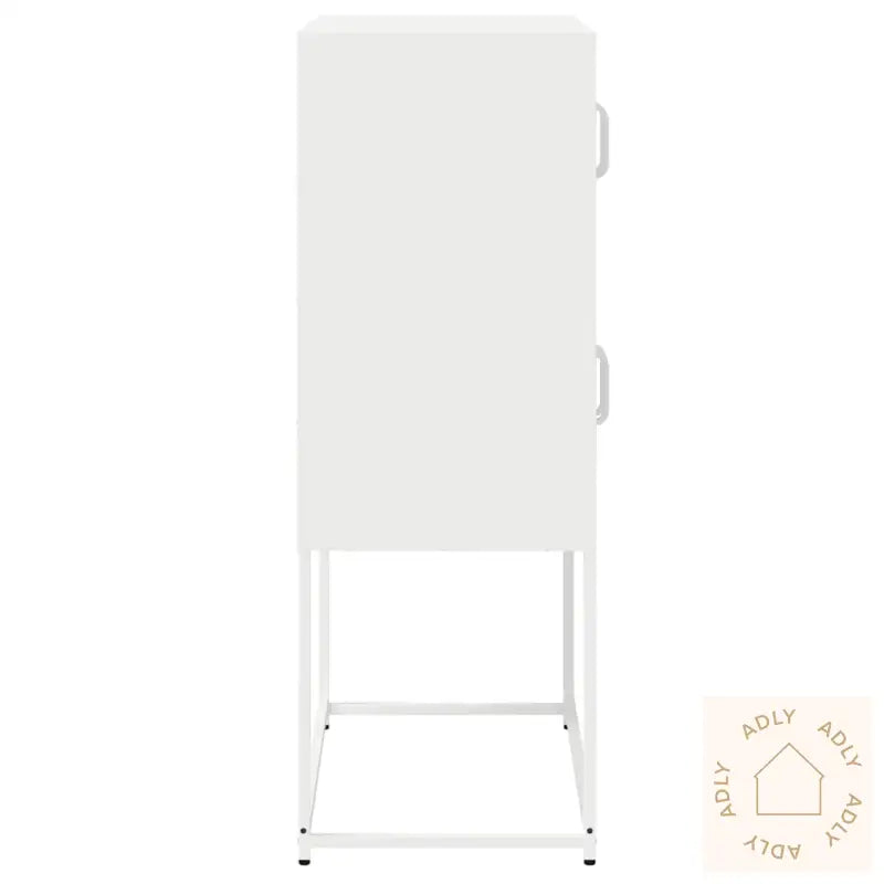 Highboard Hvit 68X39X107 Cm Stål