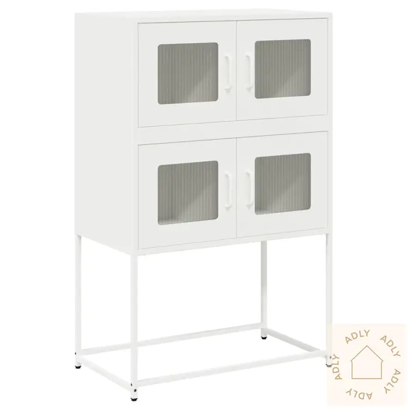 Highboard Hvit 68X39X107 Cm Stål