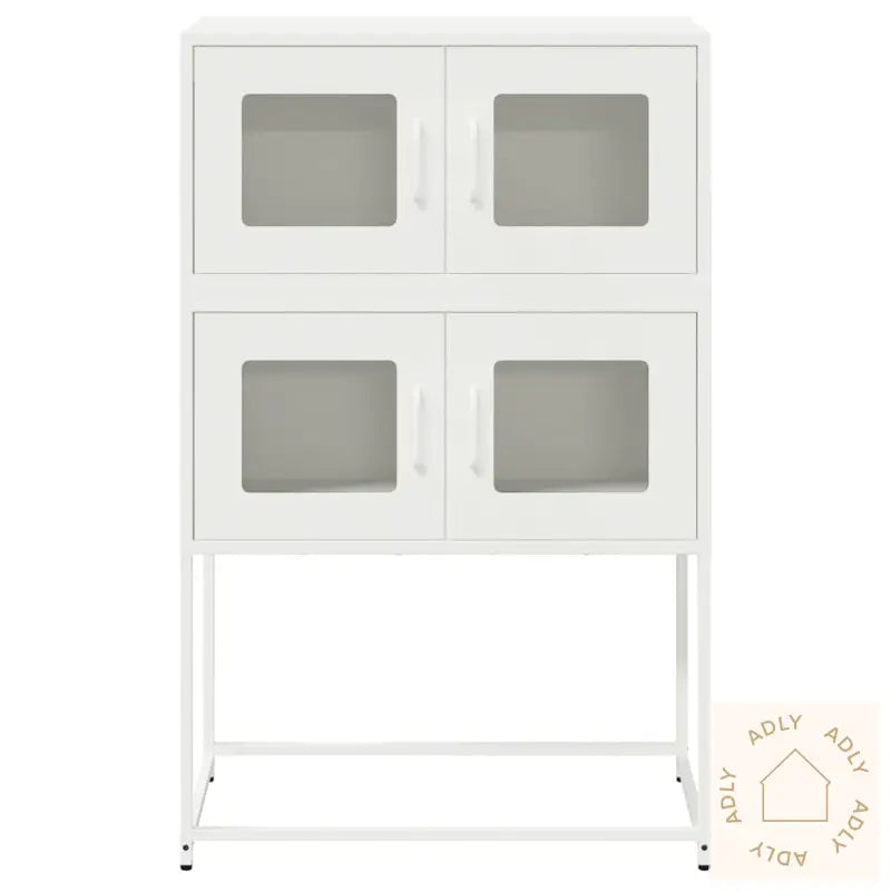 Highboard Hvit 68X39X107 Cm Stål